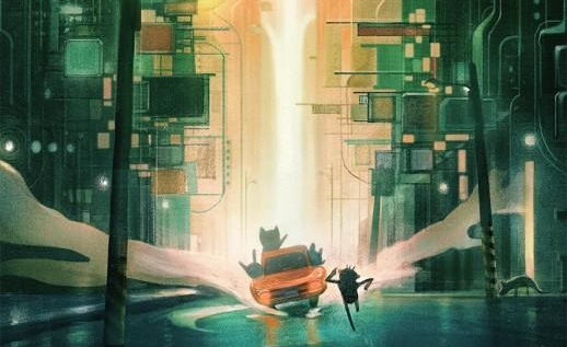 邱立偉計畫中的動畫片《八戒》是結合科幻元素的公路電影。（studio 2 Animation Lab提供）