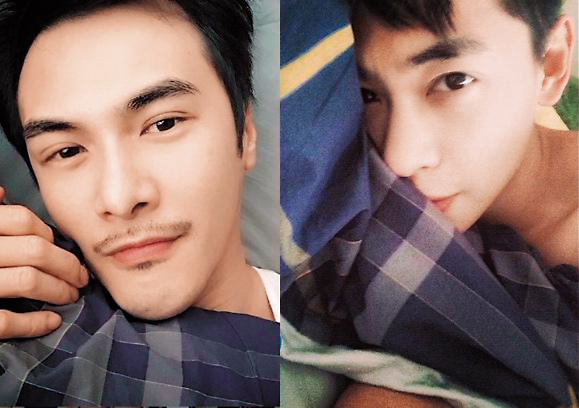 謝佳見（左）的男男緋聞因為同張床單露餡，但後來他屢屢被爆出公主病、耍大牌傳聞，讓他瞬間因為粉絲數下滑而失落。