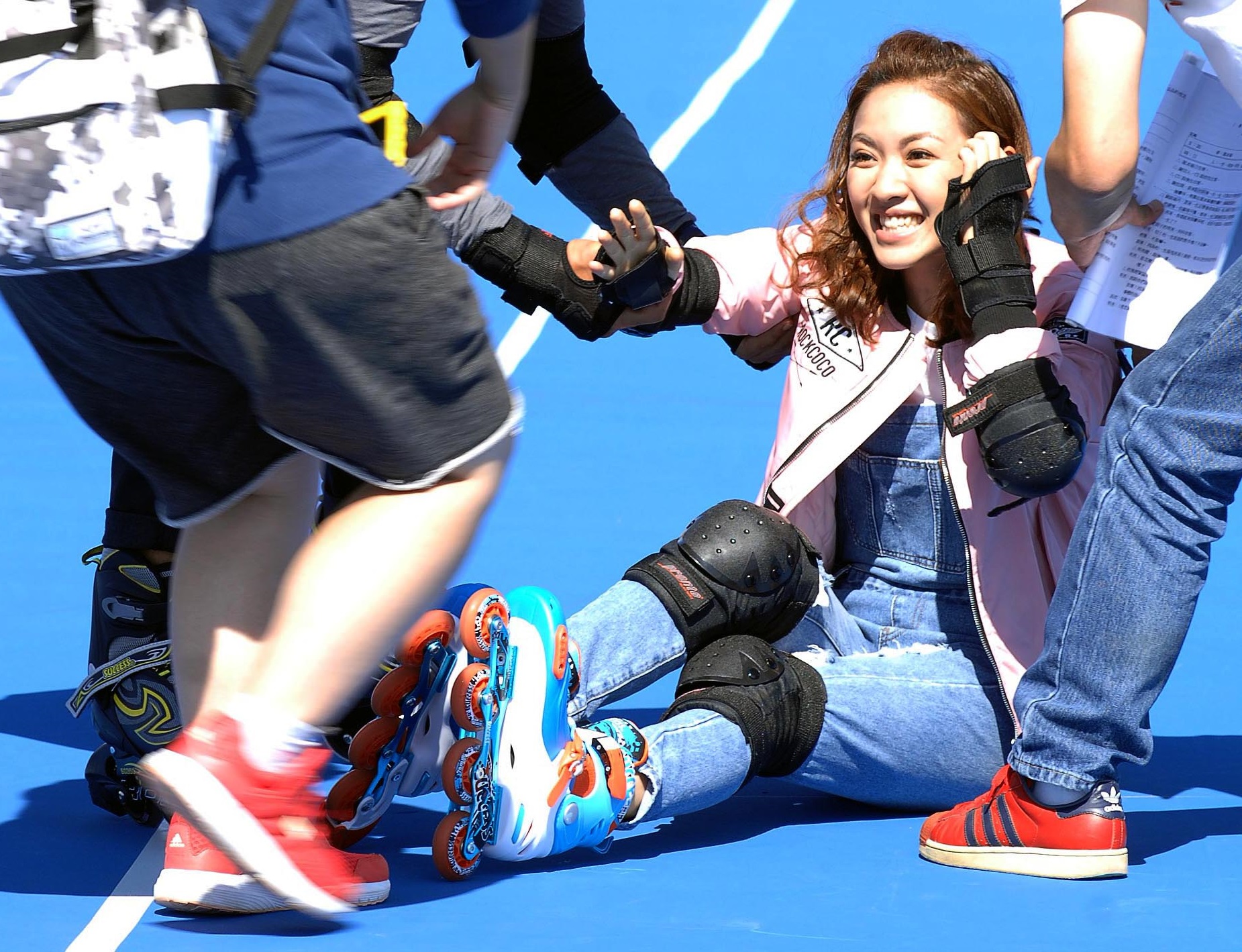 雖然在溜冰這項運動上有障礙，林玟誼私下倒是非常擅長跑步。（華視提供）