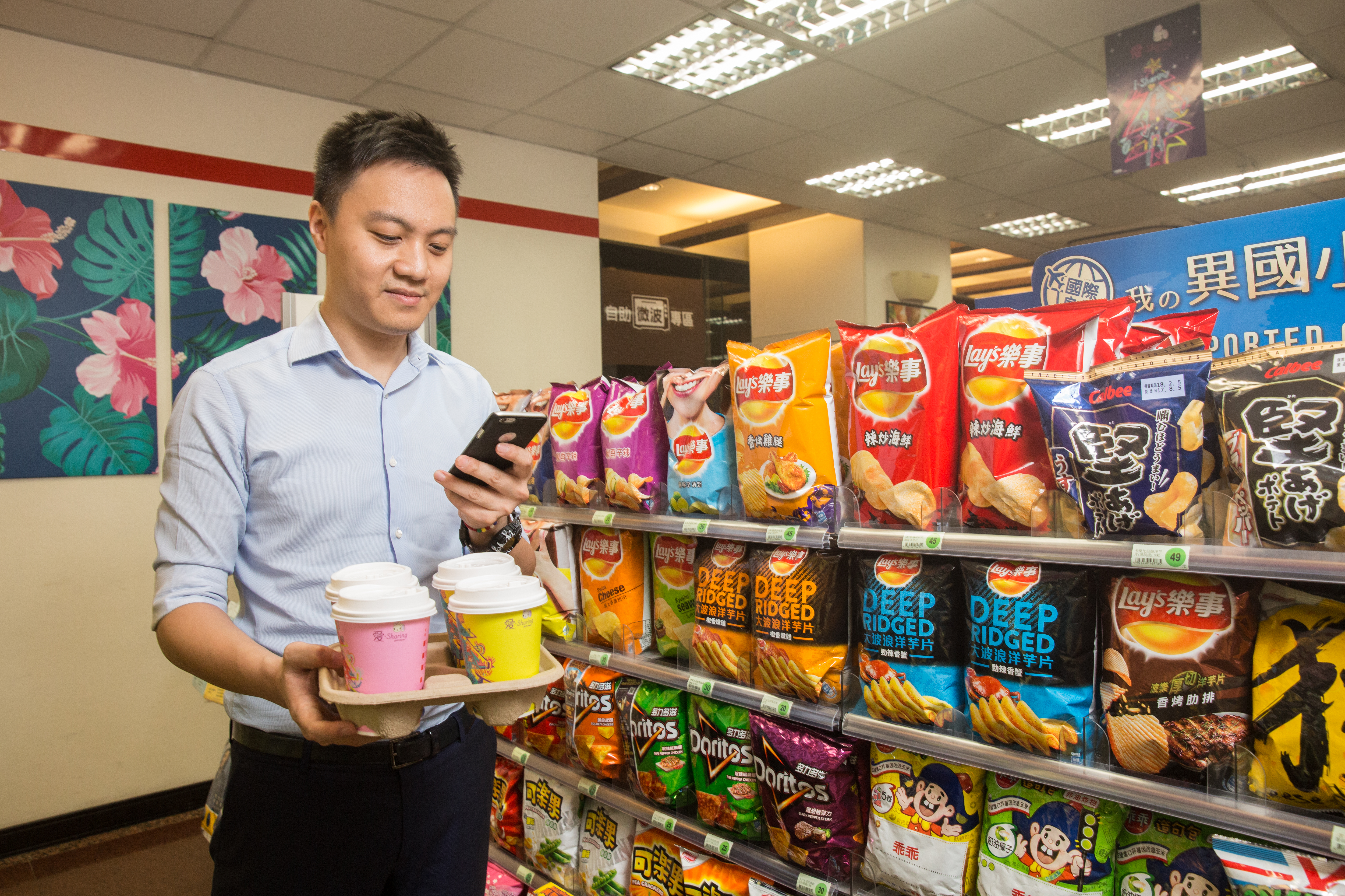 點數達人林先生勤勞累點，咖啡及日常用品都能免費換得。