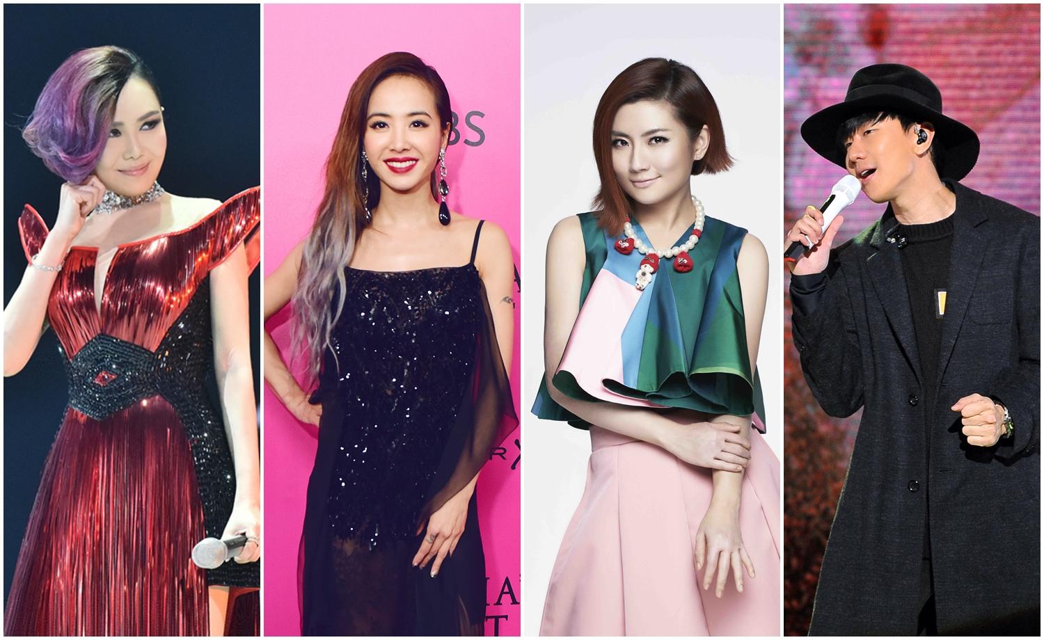 左起:江蕙、蔡依林、Selina、林俊傑。