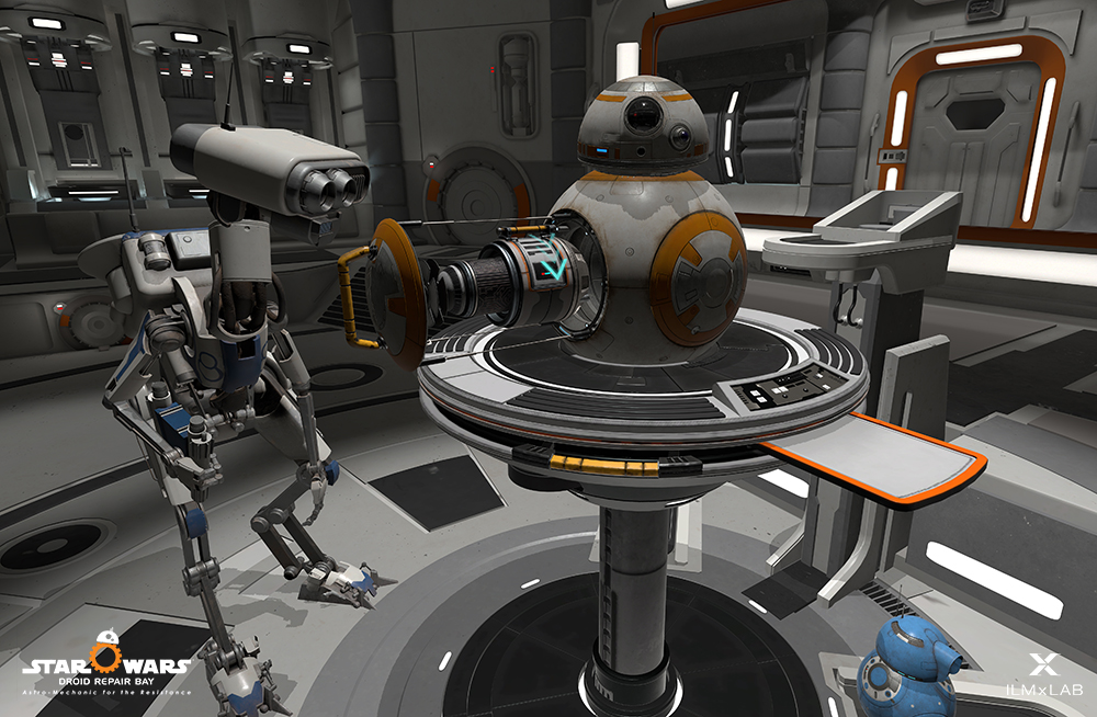 「Star Wars：機器人維修站─反抗軍最罩小幫手」，讓使用者來到最前線，協助修護機器人。（艾迪互動）