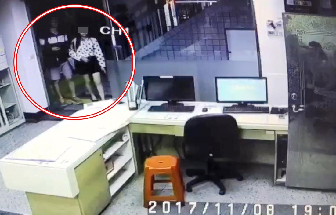 石姓學妹上月曾到警局備案，陳嫌還一路跟隨。（翻攝畫面）