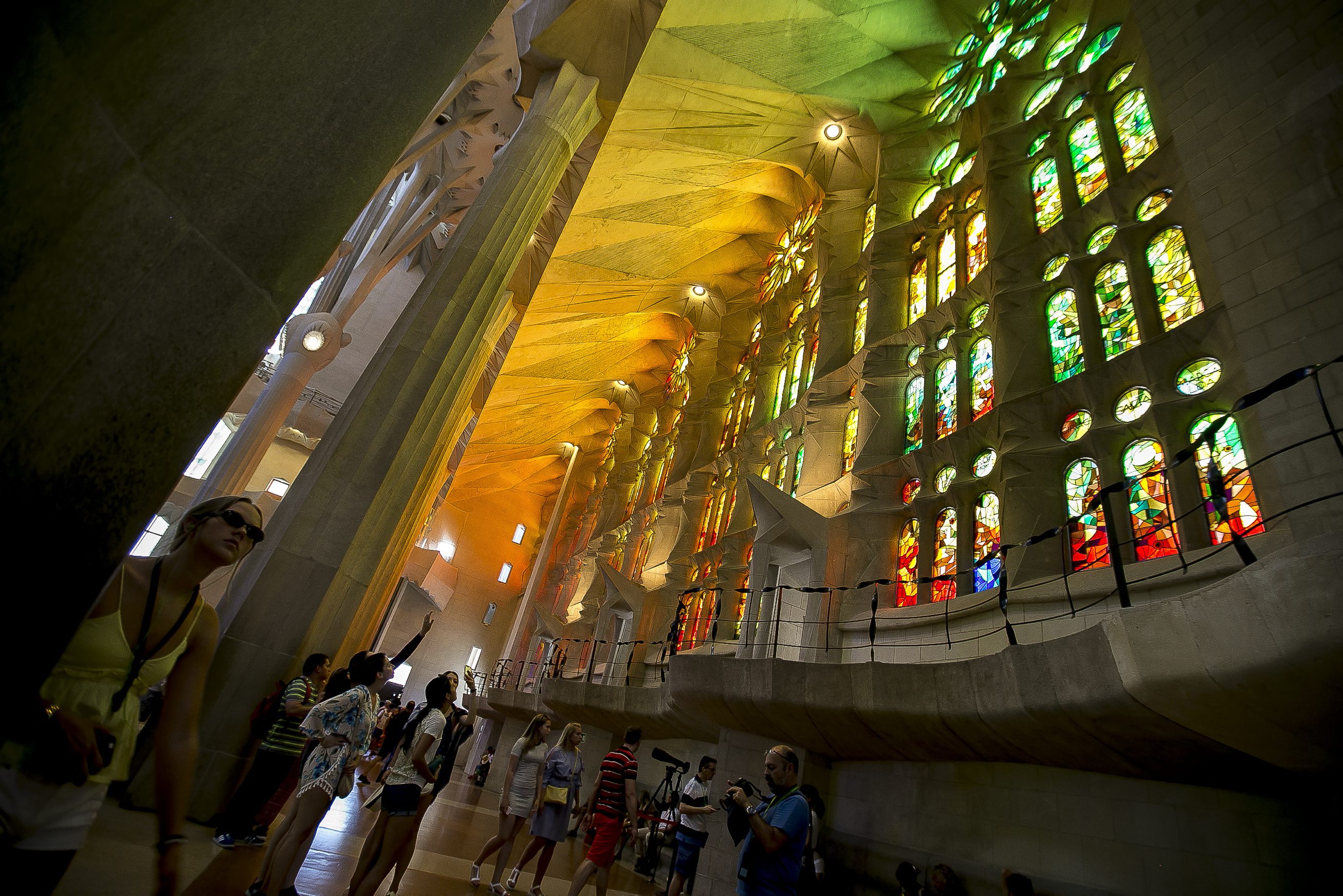 圖為加泰隆尼亞首府巴塞隆納著名的旅遊勝地，由建築師高第所設計的聖家堂。