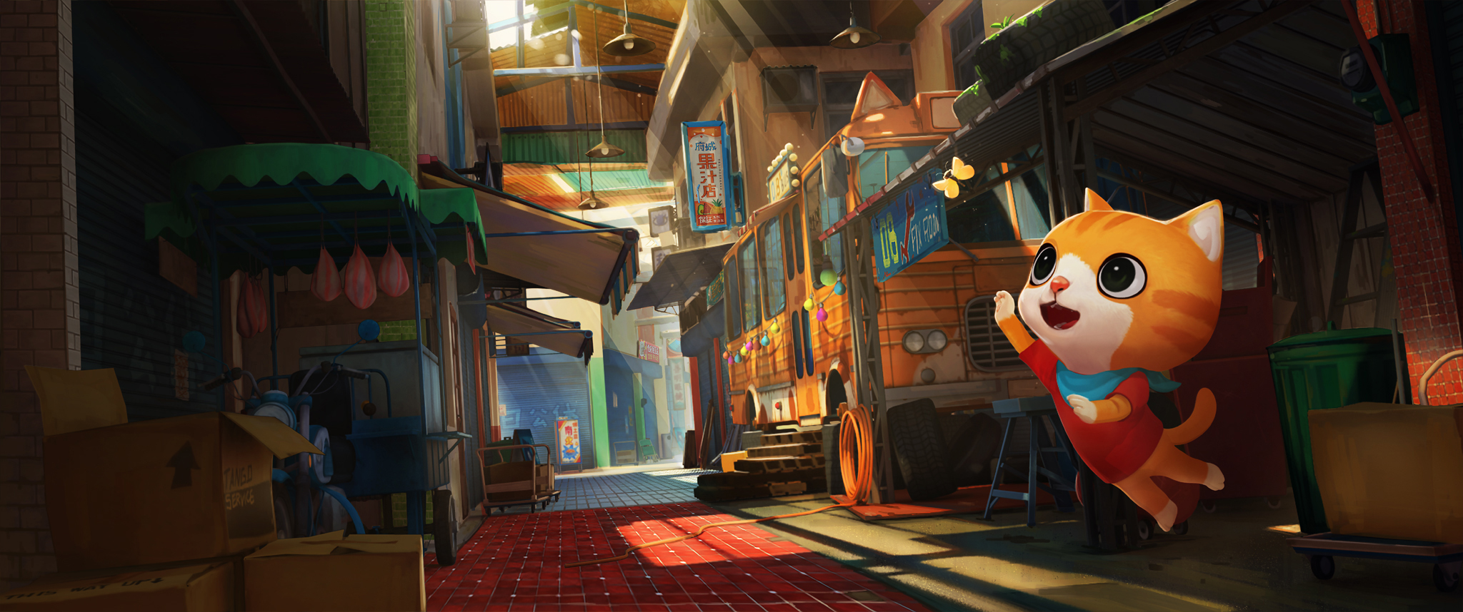 電影以邱立偉的老家台南街景為故事背景，全片散發濃厚的台灣味。（牽猴子提供）