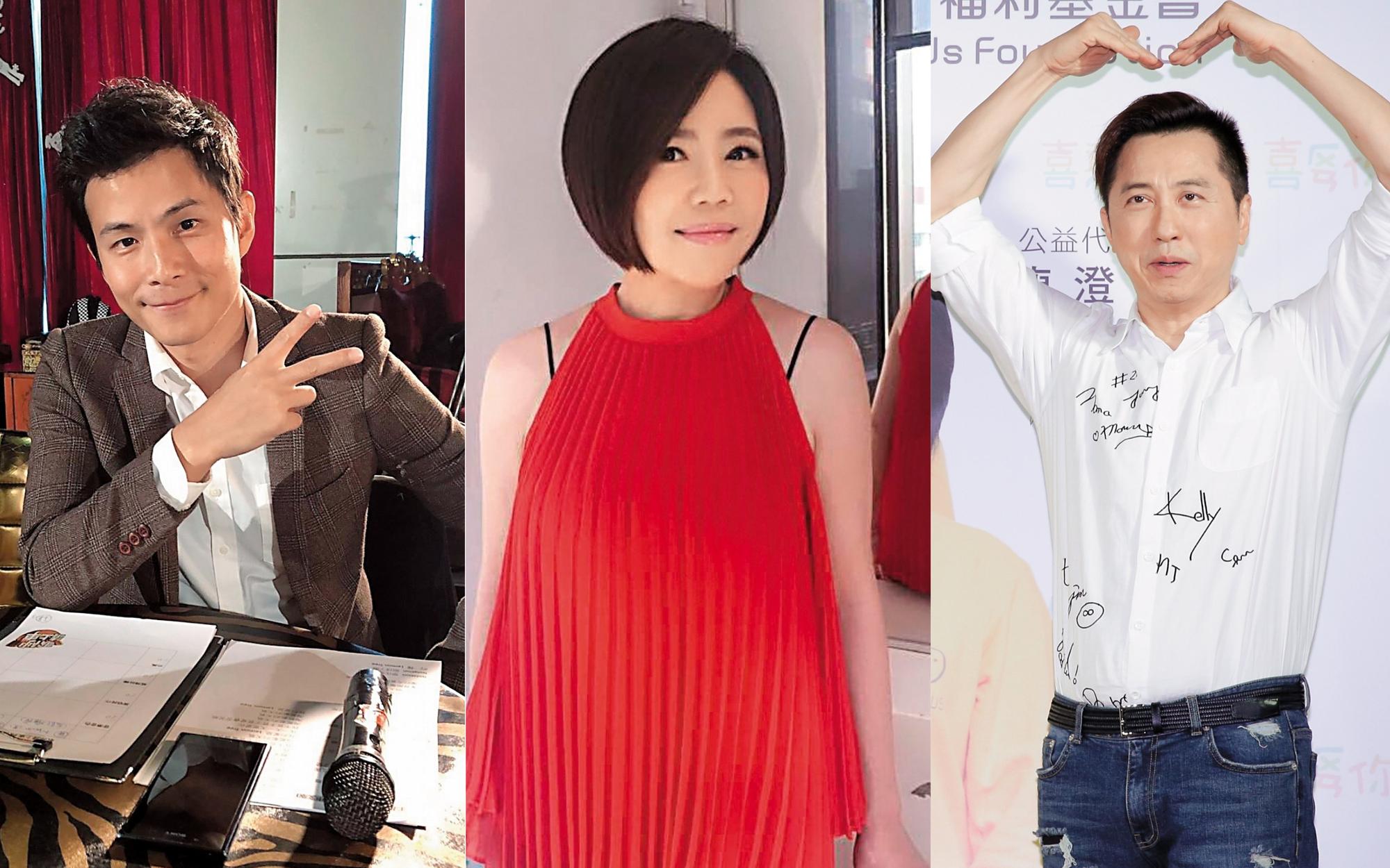 他們離婚時身旁有一堆人在喊燒,左起為孫協志、于美人、庾澄慶。