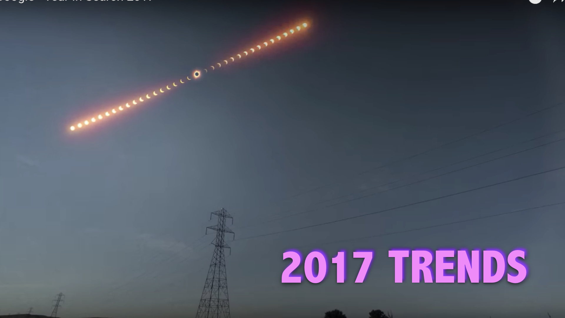 2017年橫跨北美洲的日全食天文奇景讓「觀測日食」成了谷歌的年度熱門搜尋字。（Google）