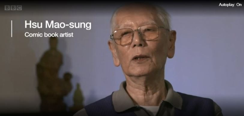 國寶漫畫家許貿淞登上BBC新聞網。（圖：翻攝自BBC網站）