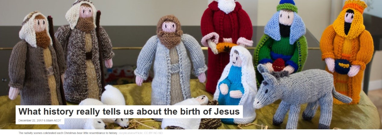 每年慶祝耶誕節的佈置場景，與史實相去甚遠。Skeptical view/Flickr, CC BY-NC-ND