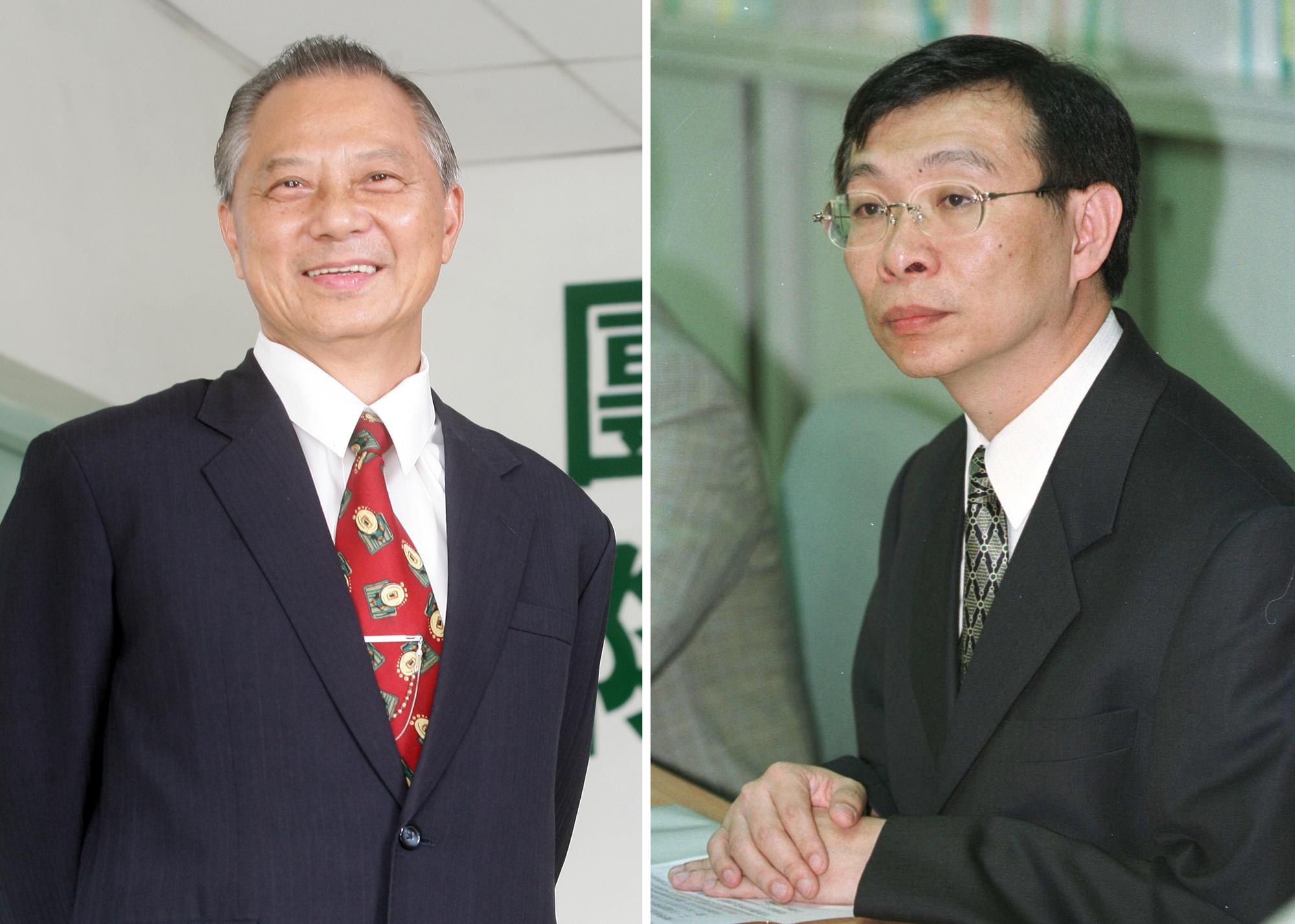 榮剛爆發經營權之爭,榮剛董事長陳興時(左)與台灣鋼鐵聯盟會長謝裕民(右)從師生變成敵人。(左圖來源今周刊、右圖來源聯合知識庫)