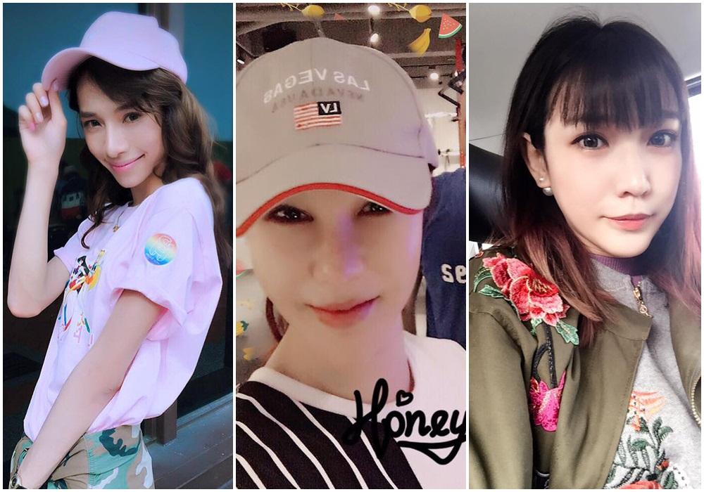 演藝圈有不少跨性別女星,在愛情路上勇敢前進。左起:Kiwebabay、利菁、劉薰愛。