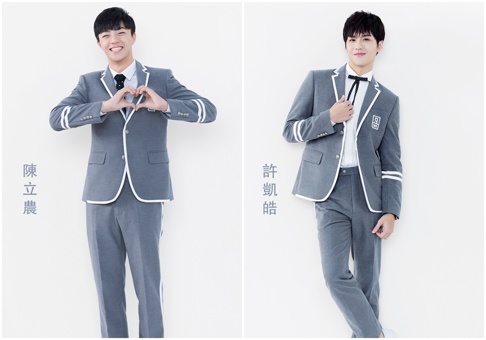 許凱皓（右圖）舞技一流，高中時還曾拿過世界前3名；萌弟陳立農（左圖）才16歲，外型親切可愛。（《偶像練習生》提供）