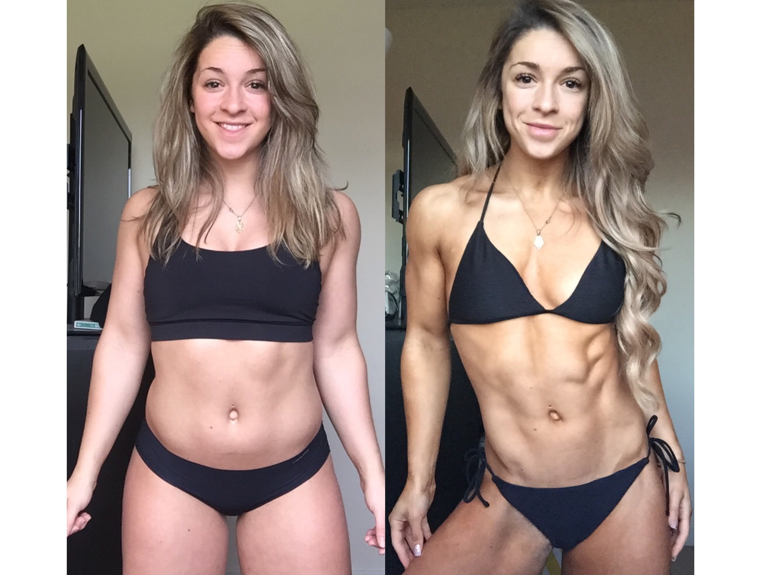 新年新希望，不少民眾會許願變瘦。圖為英國健美模特兒Sophie Brewster瘦身前後。（東方IC）