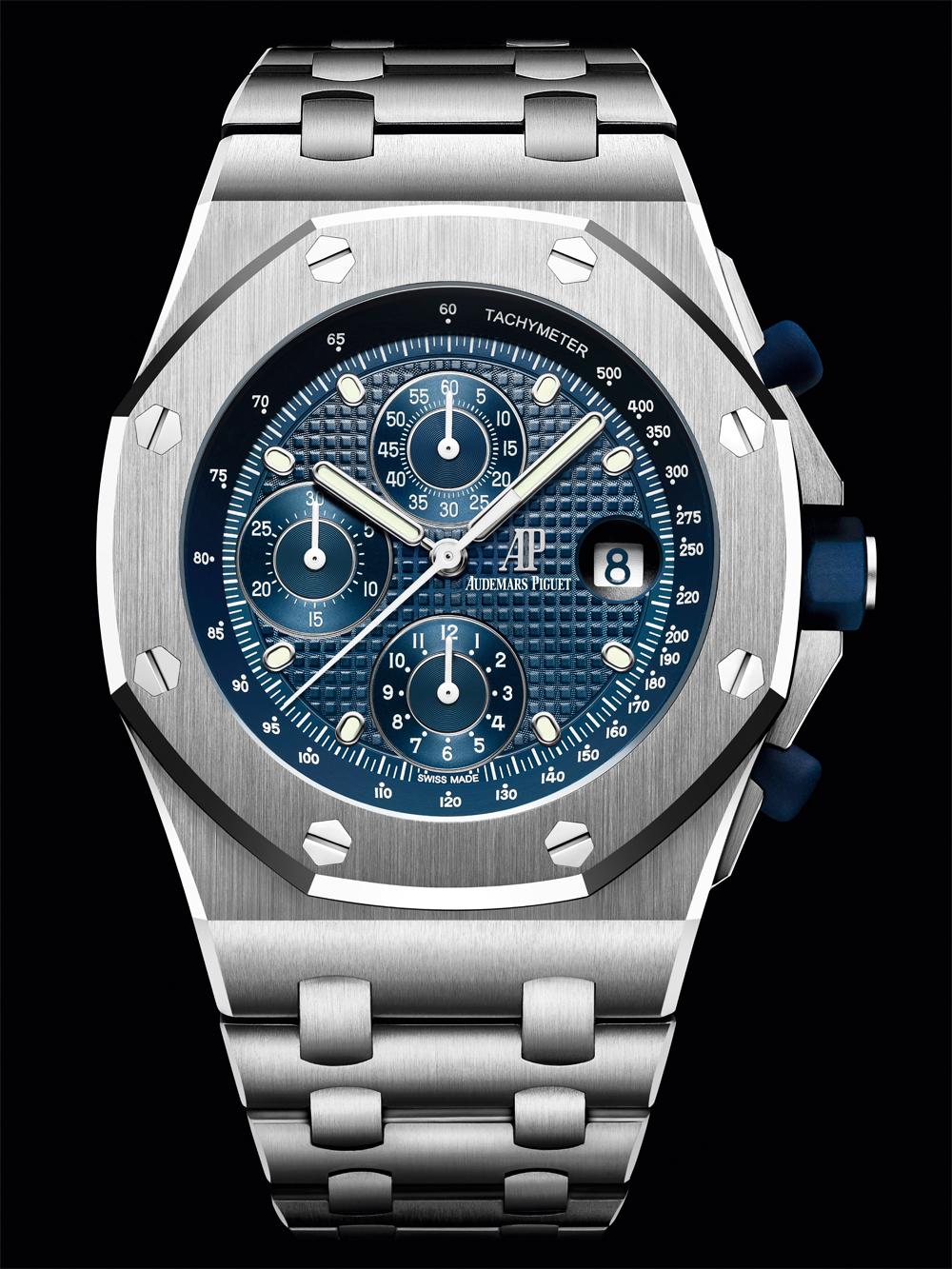 《Royal Oak Offshore 25th Anniversary》功能：時、分、小秒指示；日期顯示；計時碼錶/機芯：自動上鍊機芯/建議售價：25,000瑞郎（約NT$760,000元）；限量50只