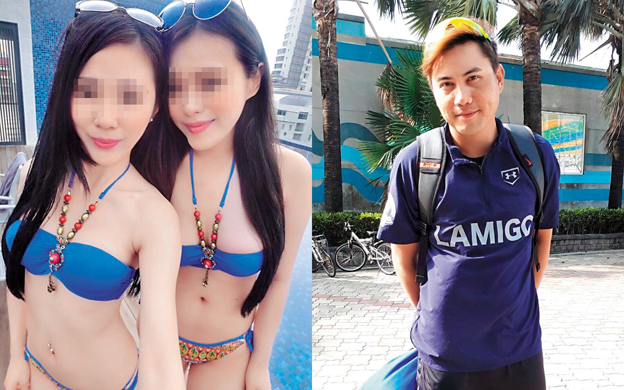 鄭承浩（右圖）小三葉女（左圖左）皮膚白皙，身材相當火辣。