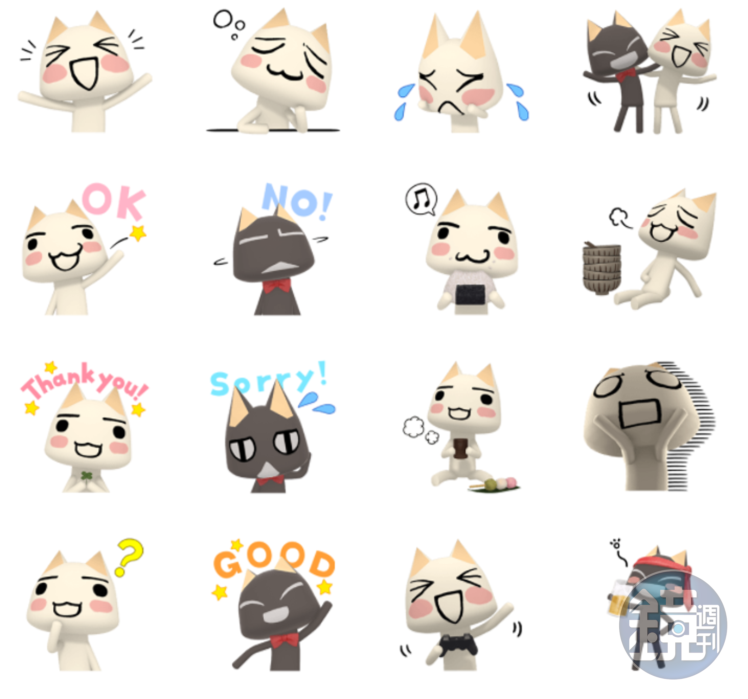 日本 LINE Store 的多樂貓貼圖，但很可惜，台灣並未販售。（翻攝自日本 LINE Store）