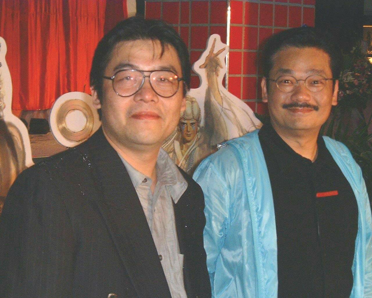 鄭問（左）為全世界第一位進入故宮的漫畫家，右為香港漫畫家黃玉郎。（圖：鍾孟舜提供）