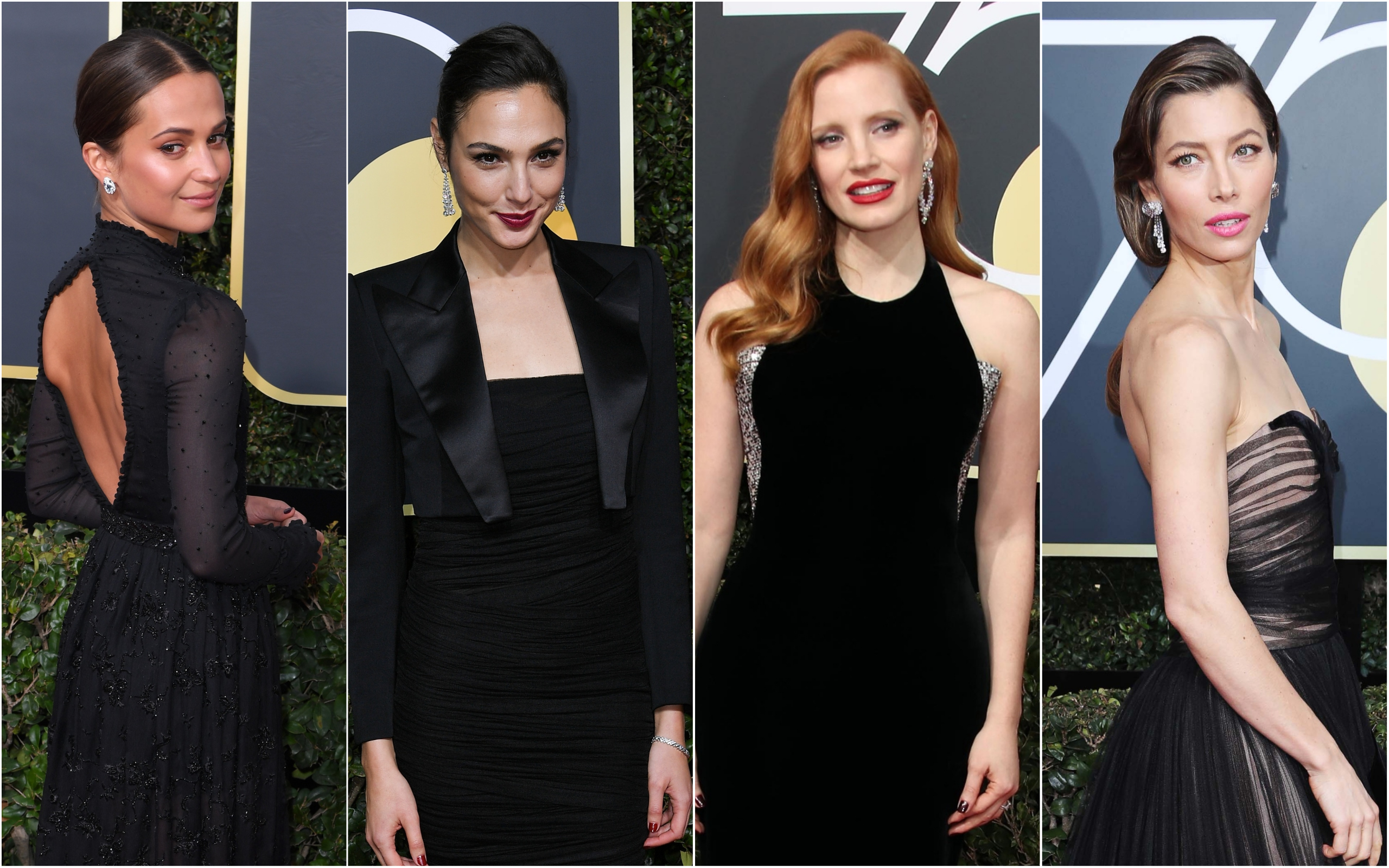 【金球75】聲援性騷受害者　黑禮服靠這招搶鏡