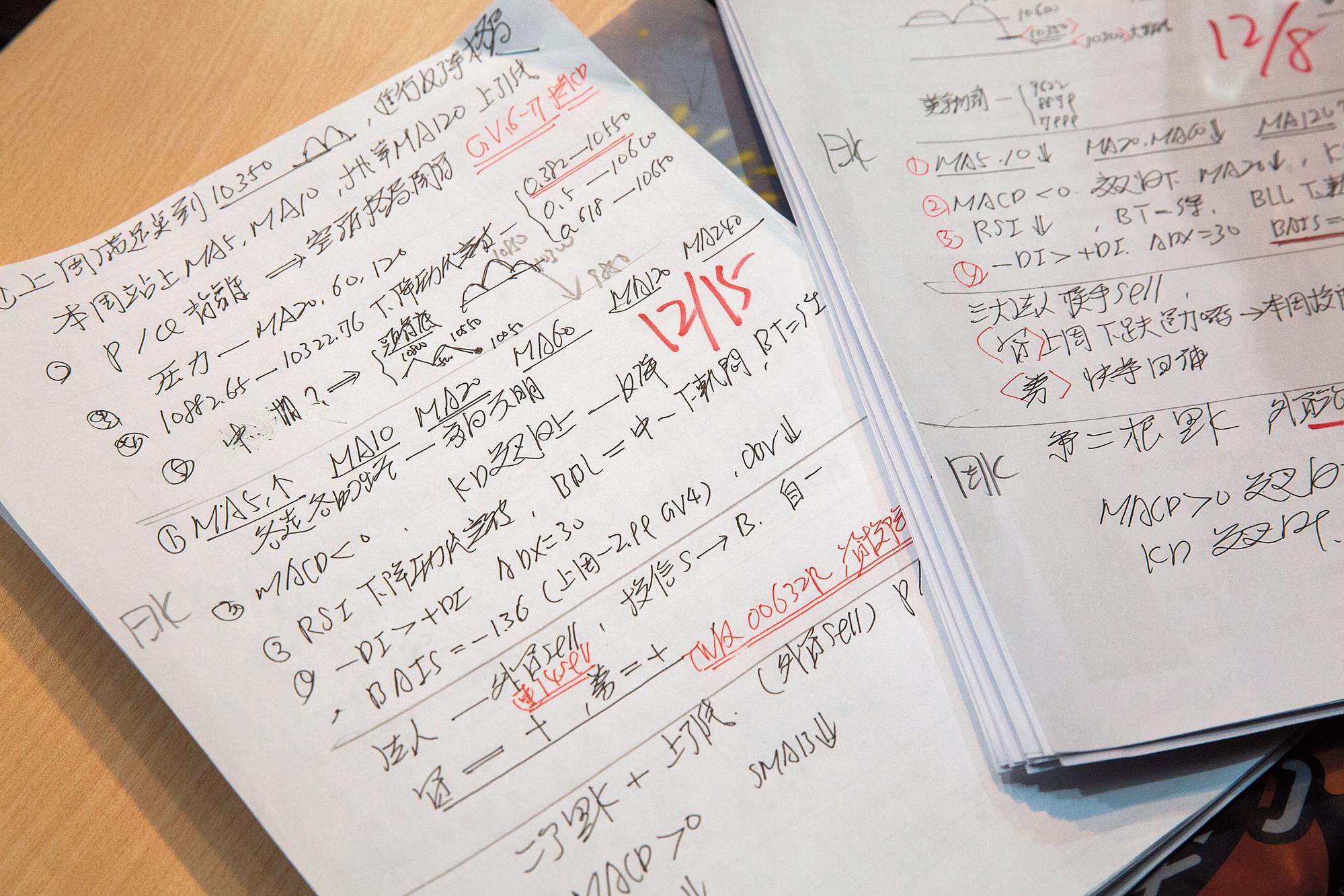 張真卿每天做投資功課，除了用價值面選股外，還以技術面和籌碼面判斷進出時間點，擬定投資策略。