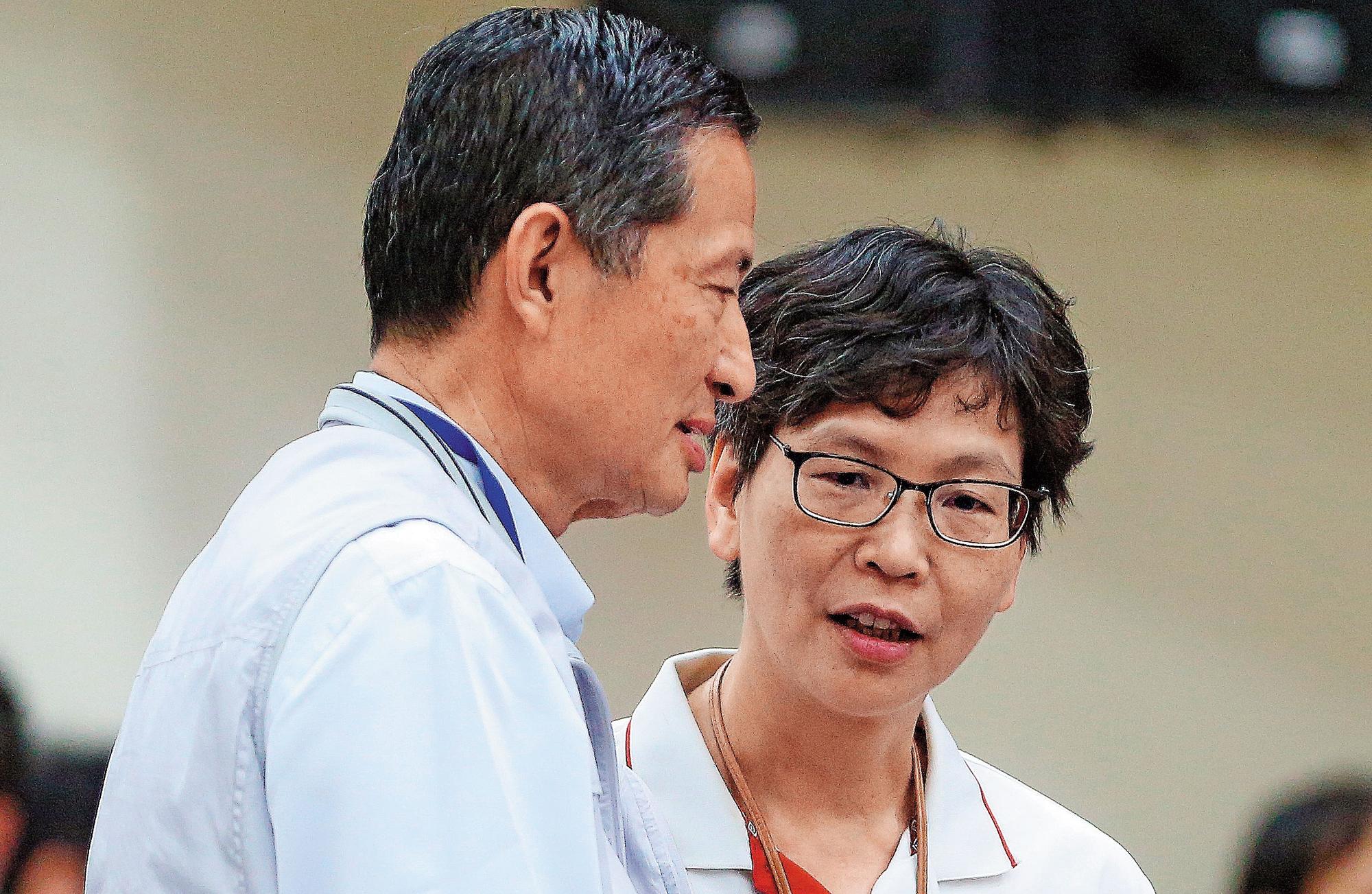 蔡壁如強調，若首長去職被解讀為內鬥，她會跳到第一線把話講清楚。