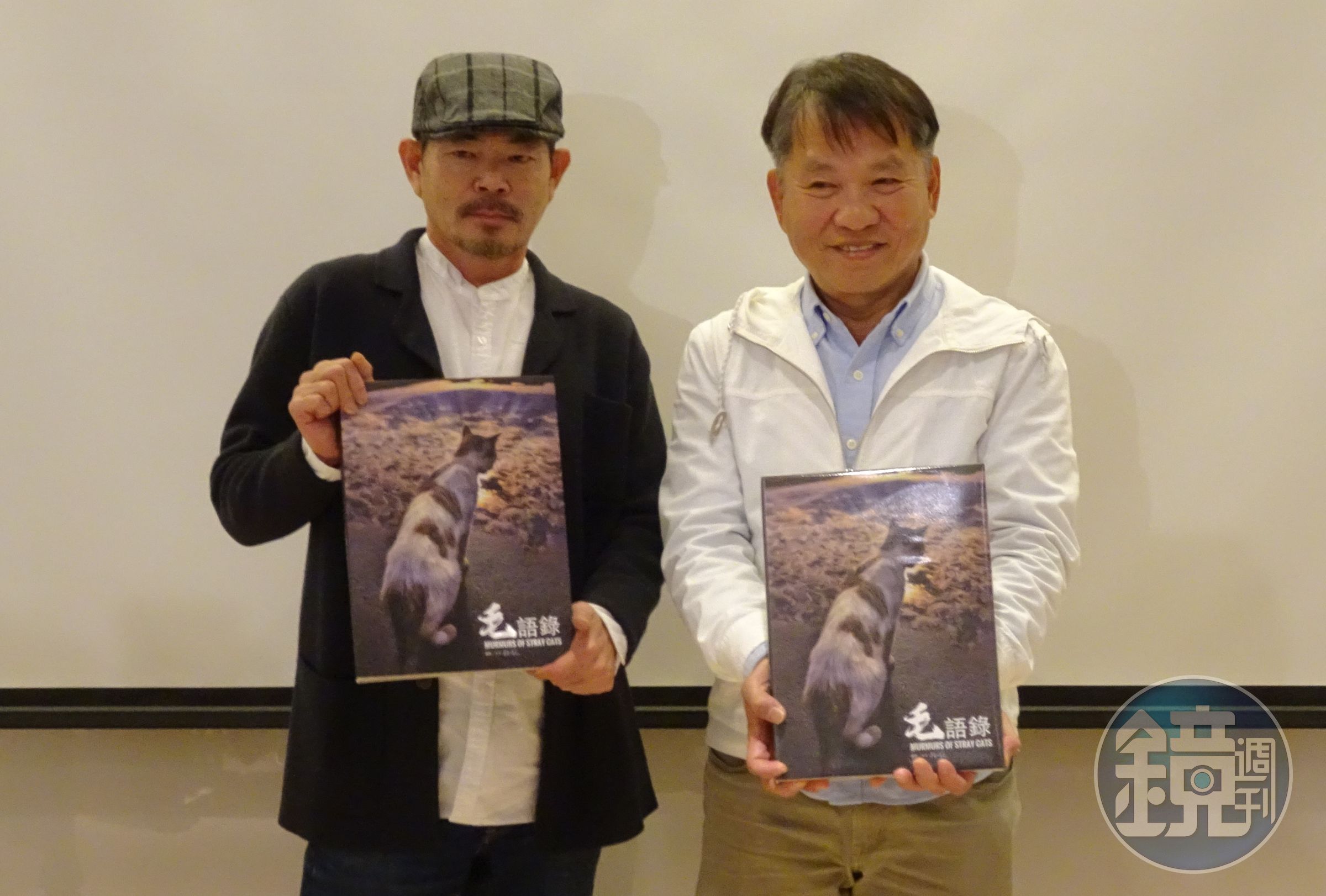 戴勝益今天特別為流浪貓的攝影集《毛語錄》站台。（益品書屋提供）