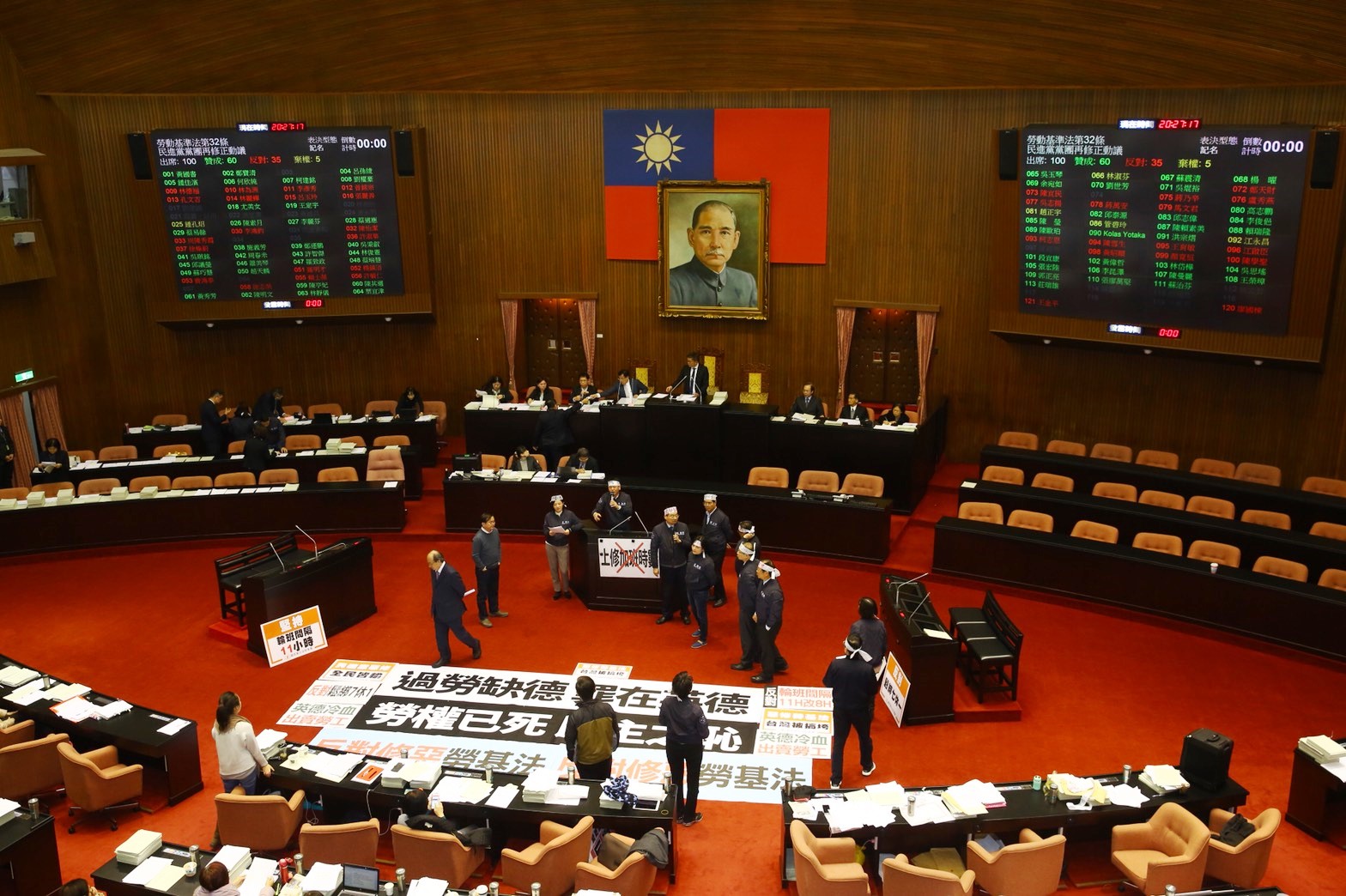 立法院今夜將不斷電逐條討論，表決《勞基法》修正草案。