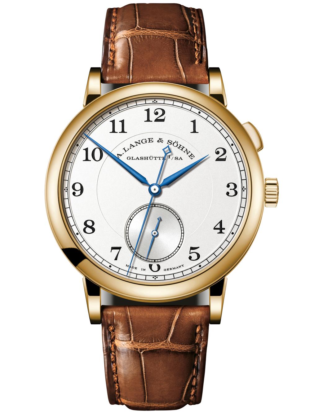 《1815 “Homage to Walter Lange” 》藍鋼中央秒針每秒跳動一次，並可依照需要連續運行或固定不動。設於2時位置的按把可啟動並掣停中央秒針，這對於醫生要測量心跳率時尤其實用。 功能：時、分、小秒指示；跳秒計時碼錶/機芯：手上鏈機芯/定價：未定（限量27只）
