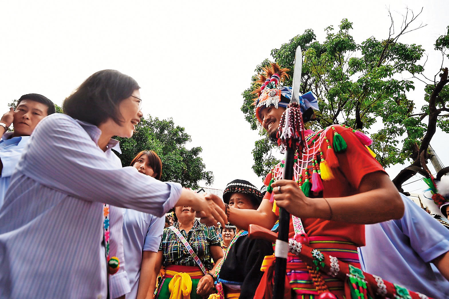 總統蔡英文前年8月走訪都蘭部落，促成該部落加速劃設傳統領域。（總統府提供）
