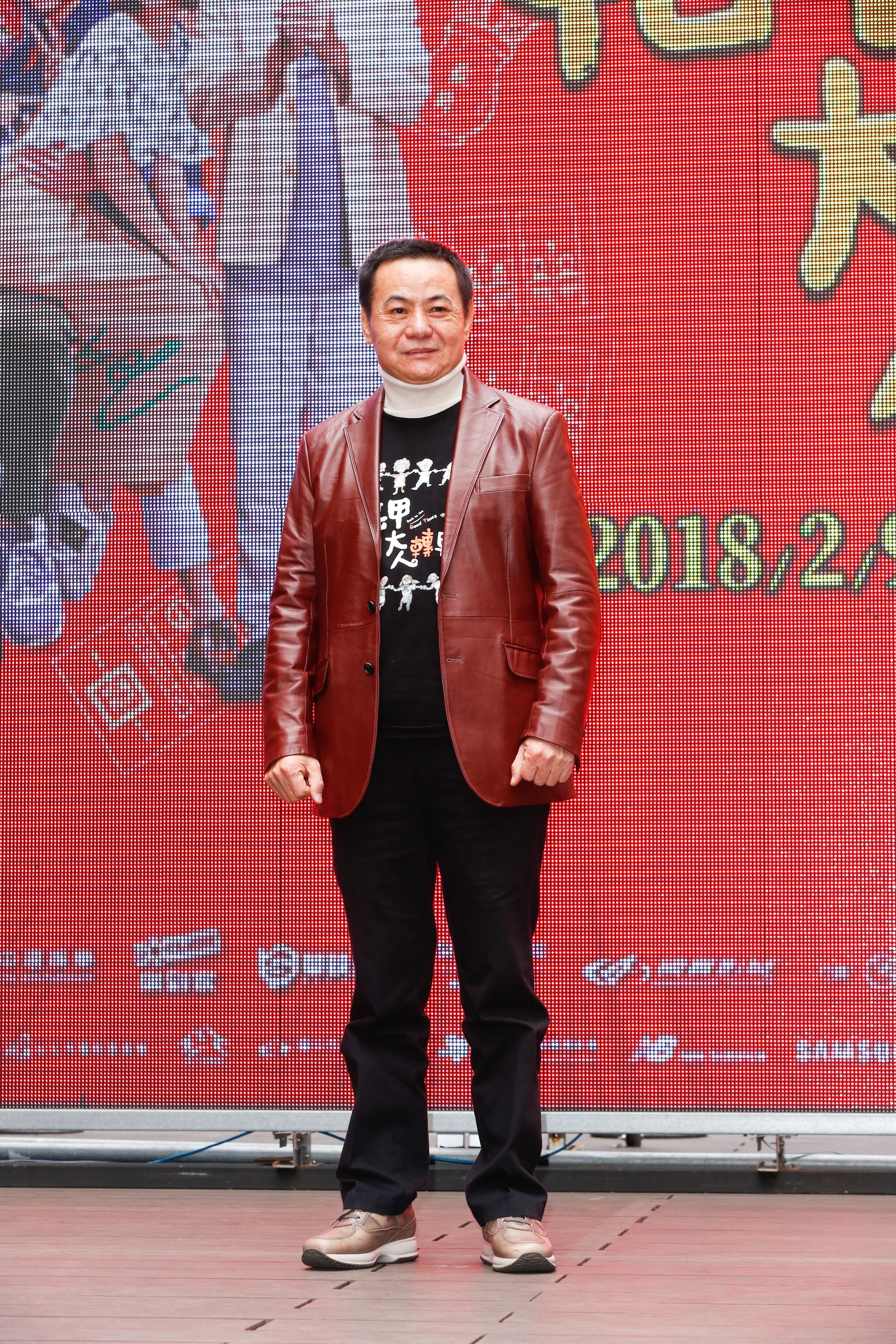 電影《花甲大人轉男孩》導演瞿友寧率領盧廣仲、蔡振南（圖）、嚴正嵐、江怡蓉、劉冠廷等為將在2月9日上映電影造勢。