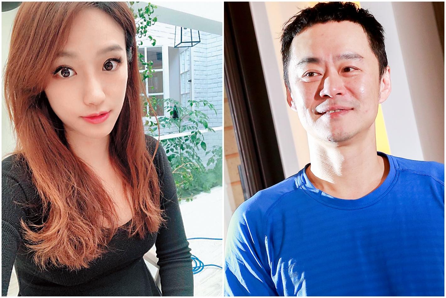 張承中(右)曾跟主播洪藜恩(左)爆出喇舌情,但喇完也沒有要交往的意思。