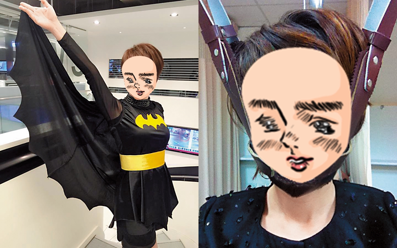 工作拚命的陳雅琳，曾以蝙蝠俠造型出席尾牙活動，外表看似幹練勇健的她，其實身體小毛病不少。（翻攝自陳雅琳臉書）