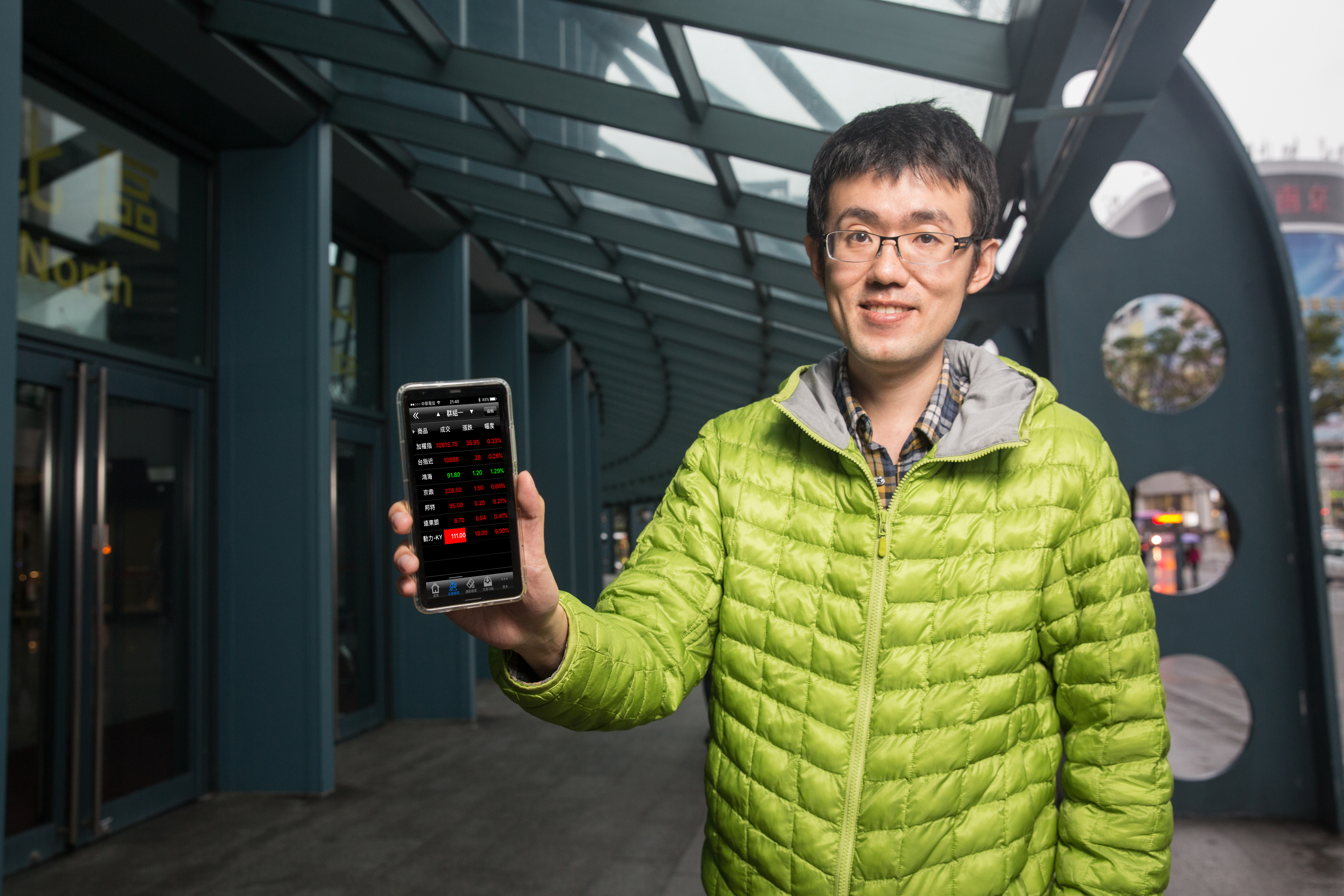 麥克風控制投資風險的方法，就是看大盤季線來調整持股水位。