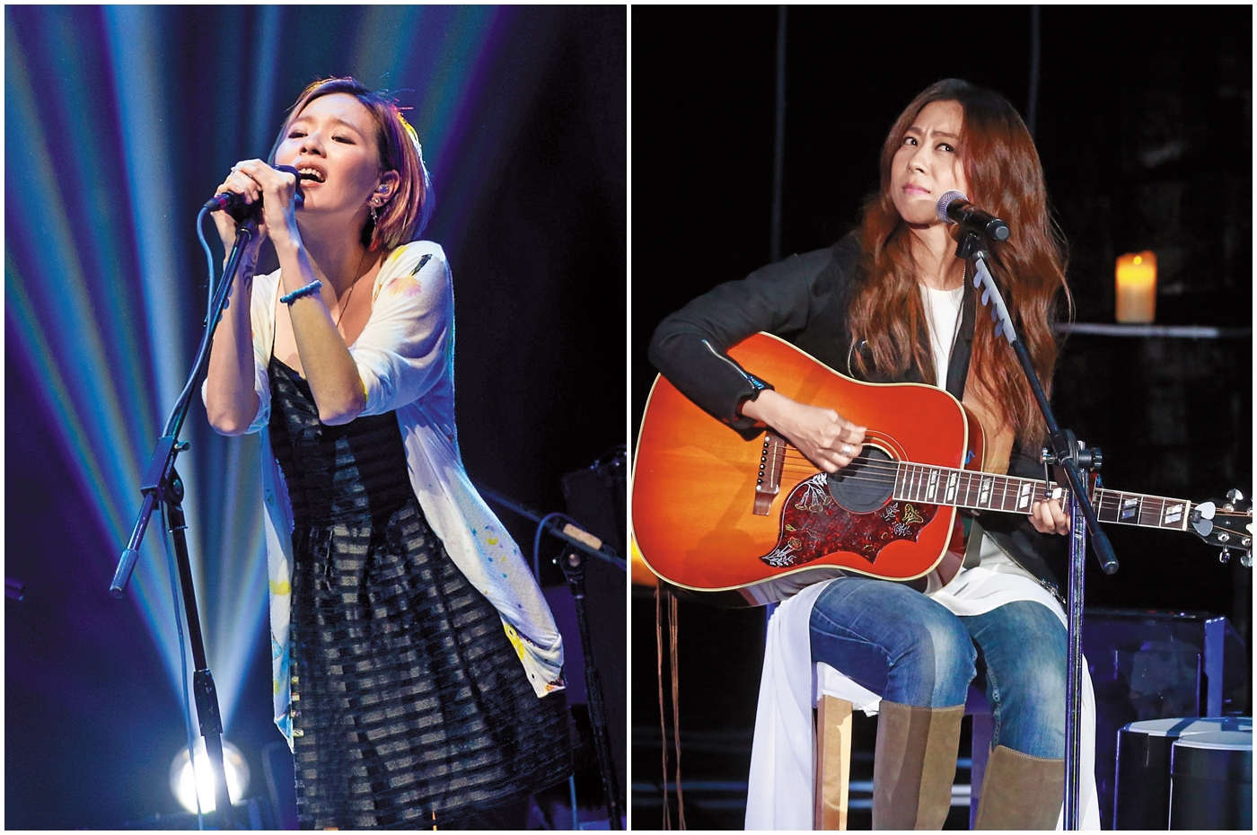 陳綺貞（右圖）跟原名焦安溥的張懸（左圖）身為兩大文青女神，傳出焦不願加入陳旗下，各做各的。有一說她們對於音樂的理念不合。