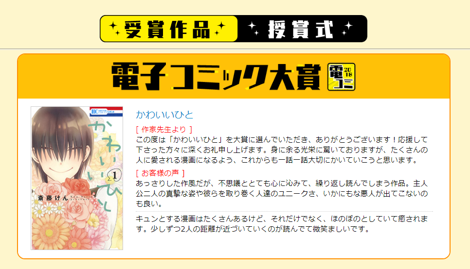 綜合人氣大賞由《可愛之人》獲得。