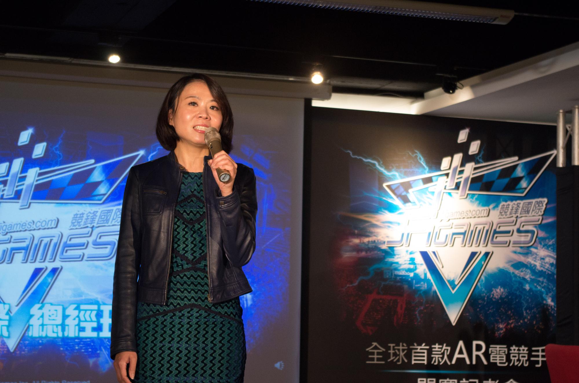 競鋒國際總經理陳姵妤表示，融合AR技術的《聖域對決》將帶給電競直播不一樣的觀戰體驗。