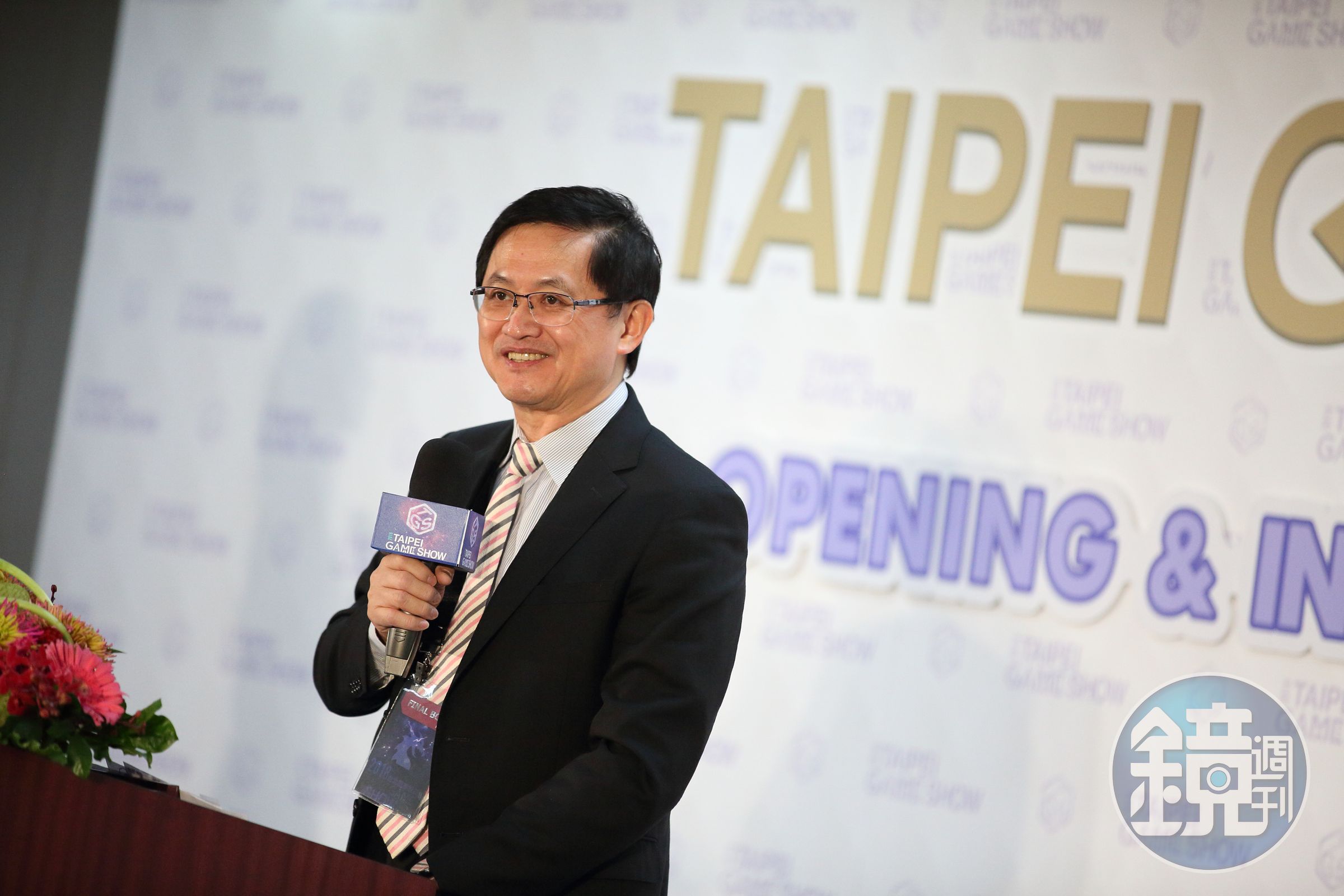 台北市電腦公會理事長童子賢說，自己最愛玩遊戲小精靈。
