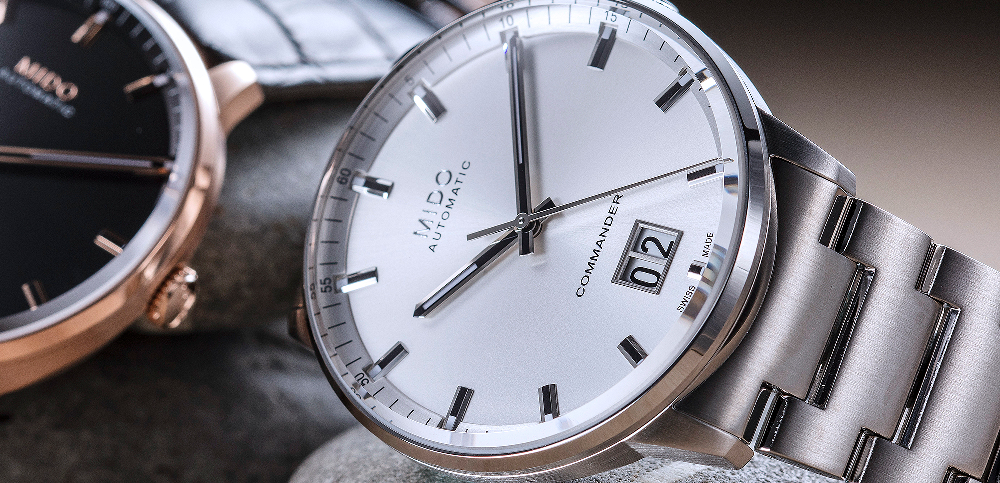 美度發表全新的Commander Big Date大日期腕錶。大日期視窗在是中價位機械錶品牌裡比較少見，且這款不鏽鋼材質銀面的版本定價NT$30,500，CP值相當高。