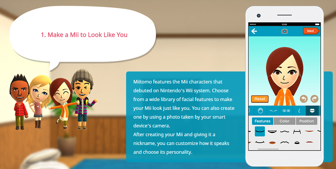 創作自己的 Mii 角色,用 Mii 進行社交活動。