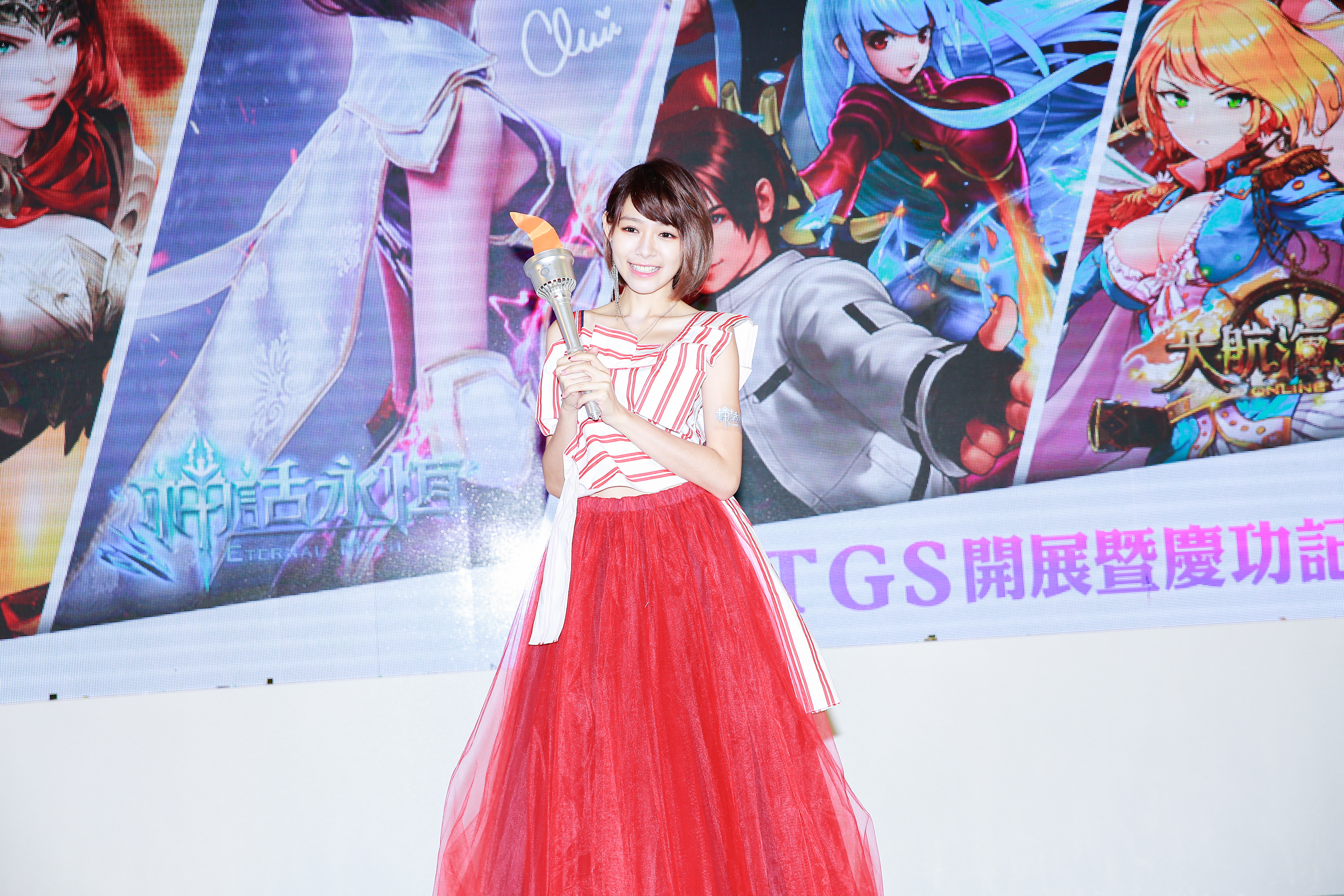 林明禎化身神話女神出席電玩活動。