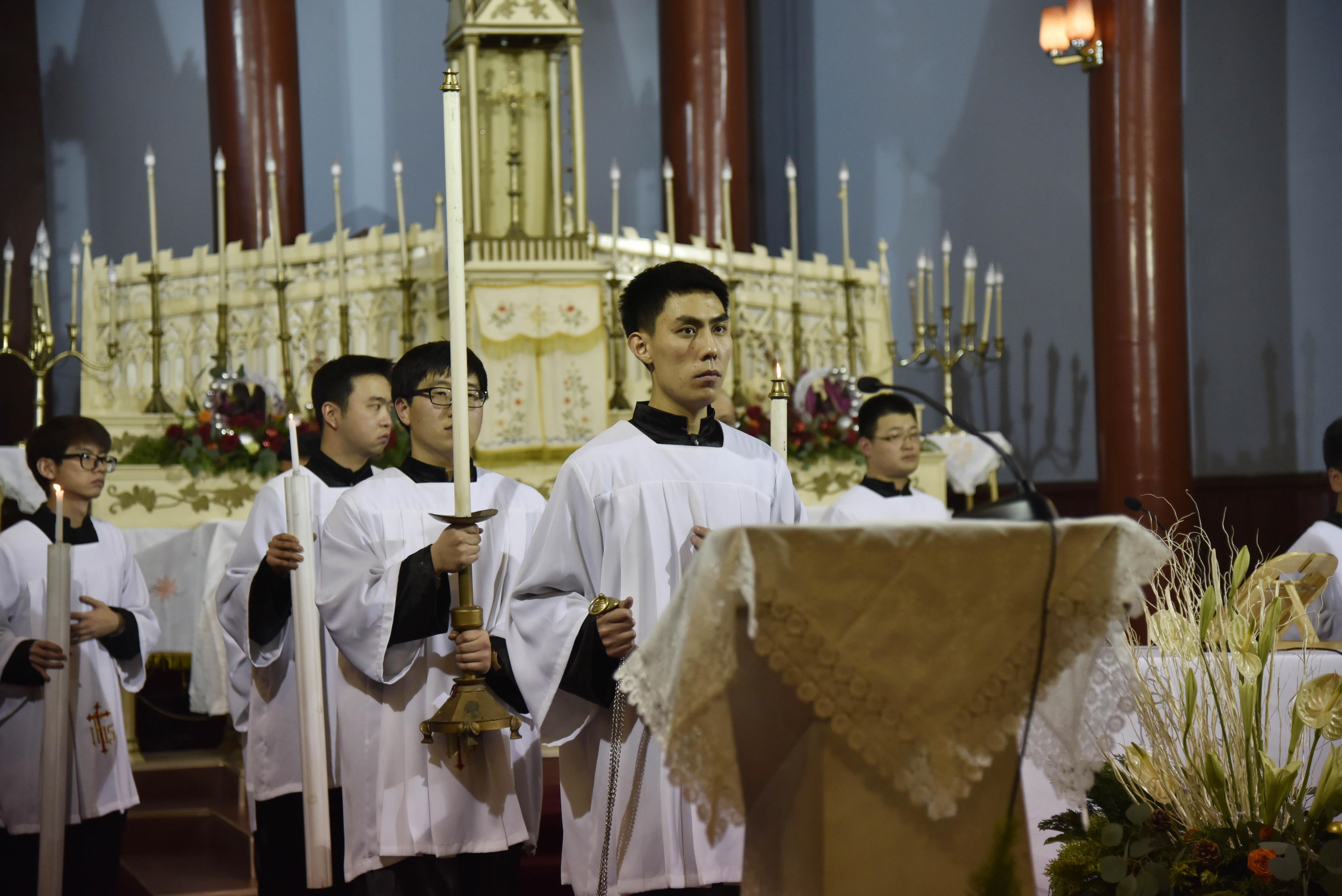 北京官方認可的教會在耶誕夜舉行的彌撒。（東方IC）