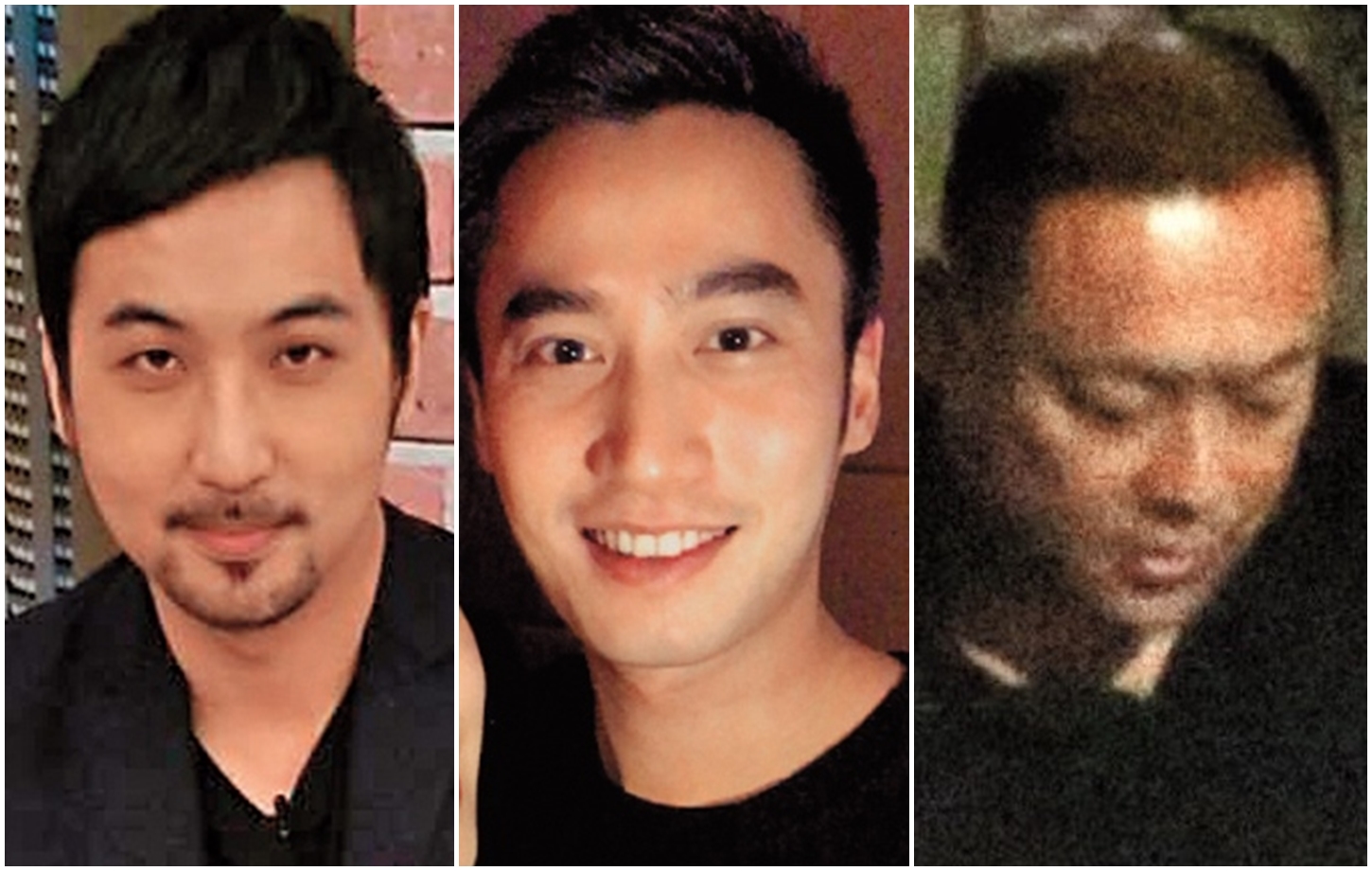 綜觀演藝圈曾偷吃外遇的男人，一個比一個輝煌。左起：李進良、賴建國、郭宗坤。