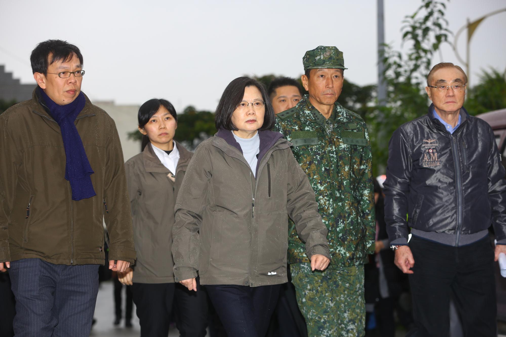 蔡總統二度前往勘災,將先前往這次震災受創最嚴重的「雲門翠堤大樓前進指揮所」聽取救災簡報。