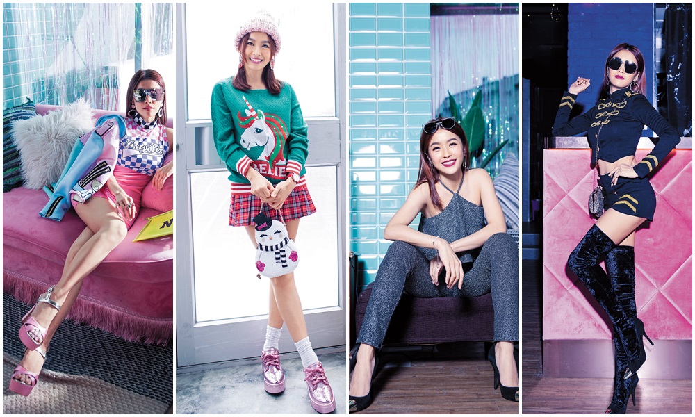 小嫻最愛馬卡龍色系，每一套衣服都如彩虹般繽紛。