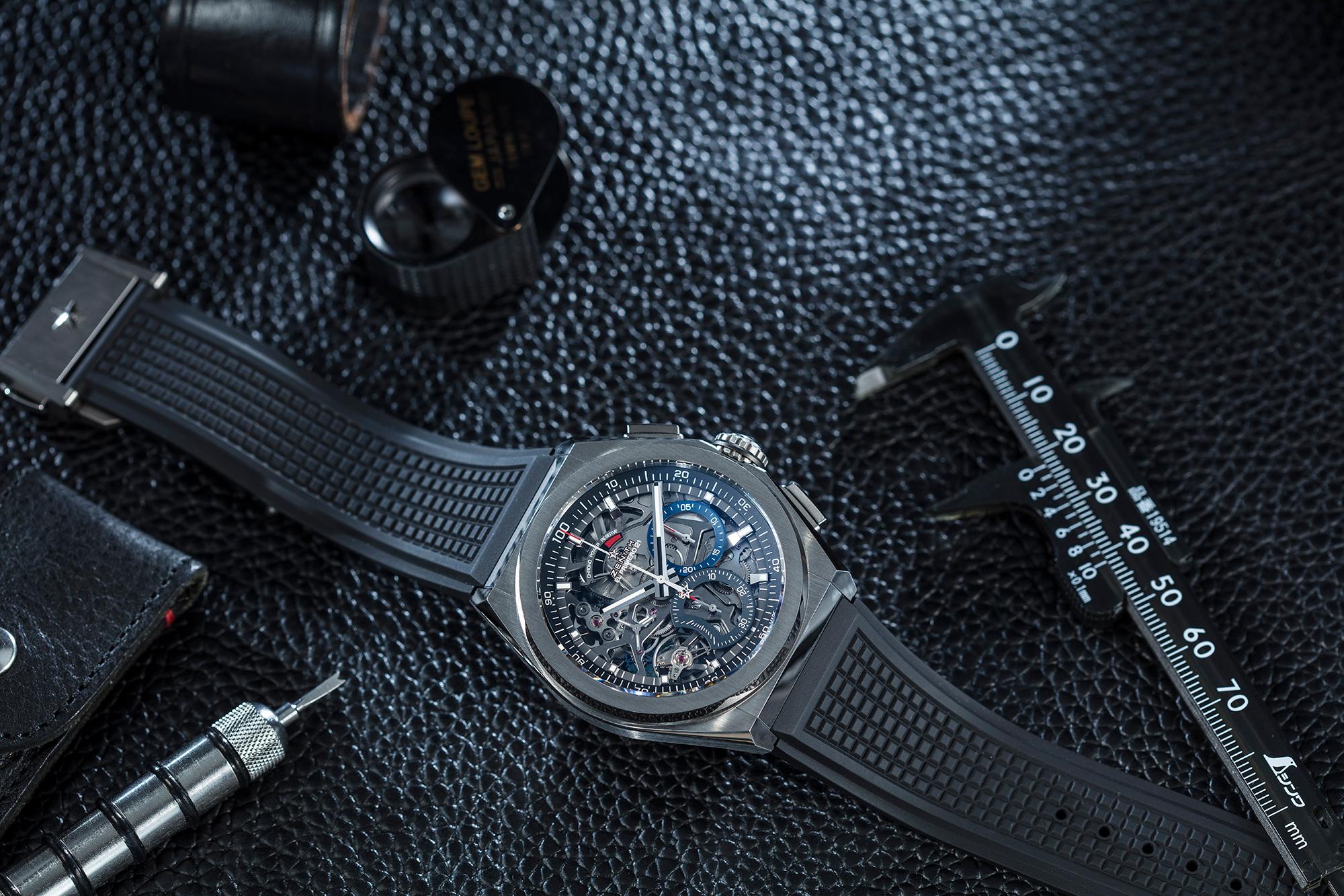 ZENITH DEFY系列El Primero 21計時碼錶，1/100秒計時功能讓把玩時更有樂趣。定價NT$380,100。