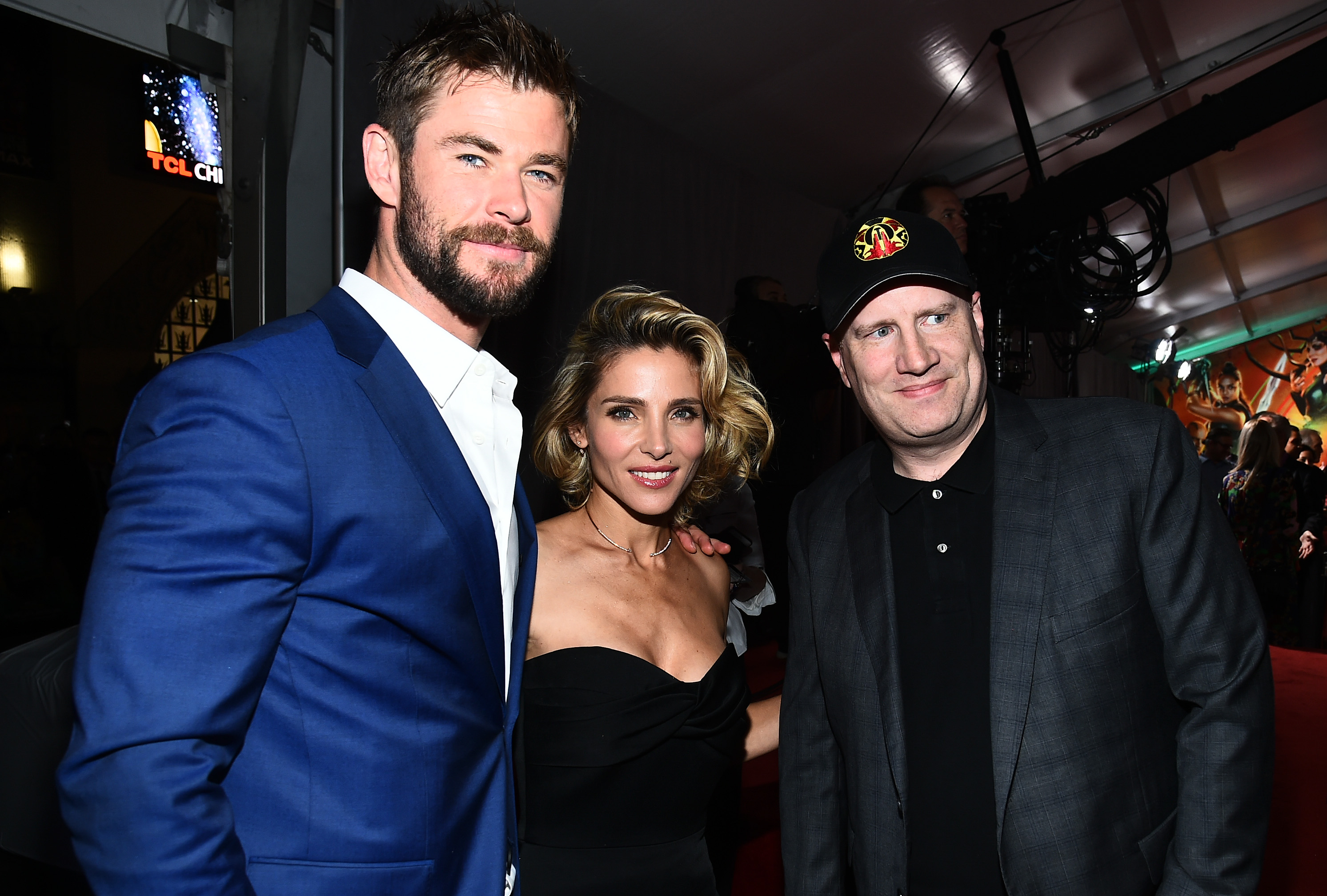 漫威工作室總裁凱文費吉（右）是漫威超級英雄電影黃金十年的最大功臣。（東方IC）