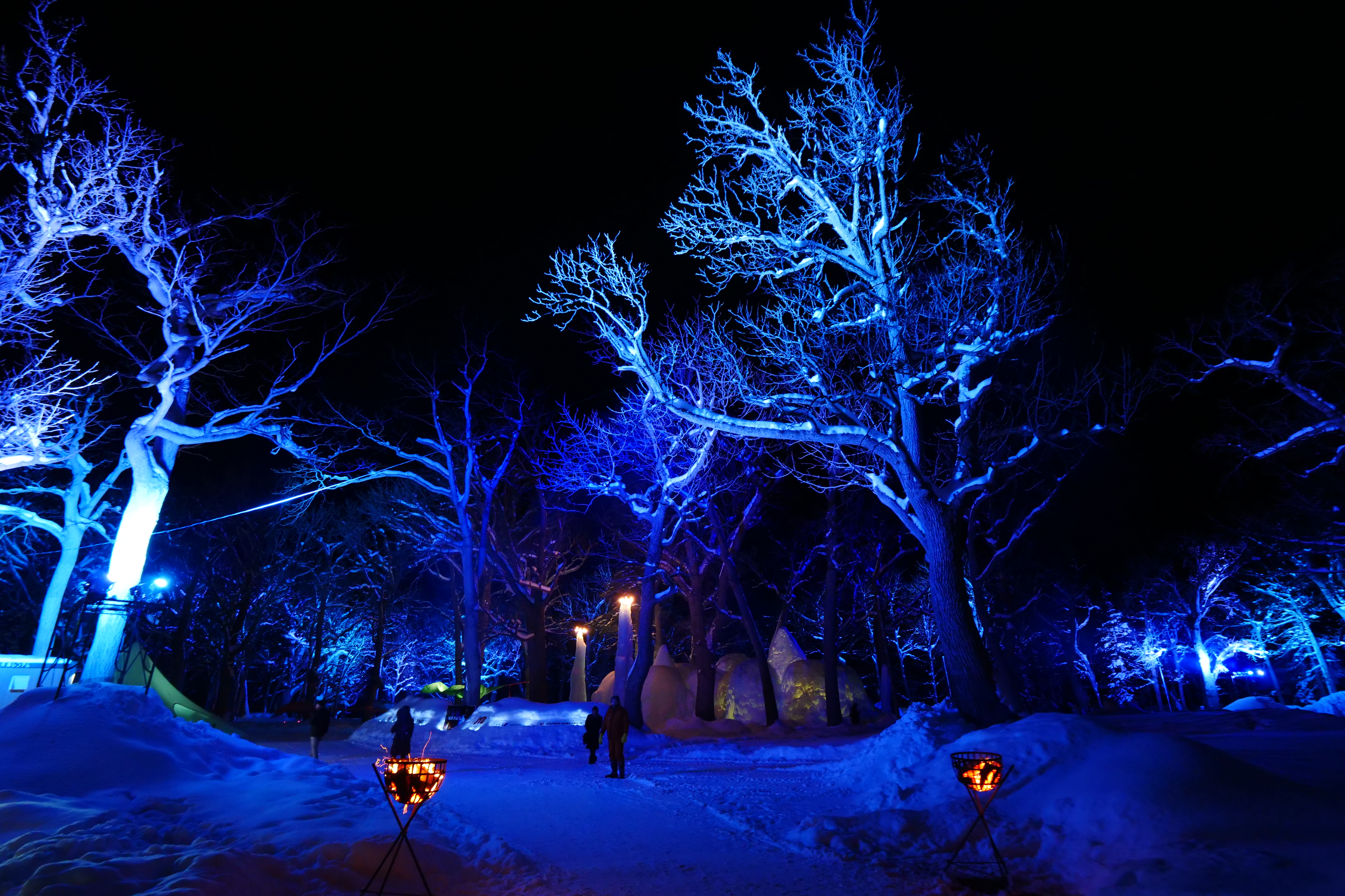 野營風的｢知床流冰祭｣會場就設在森林露營地內。