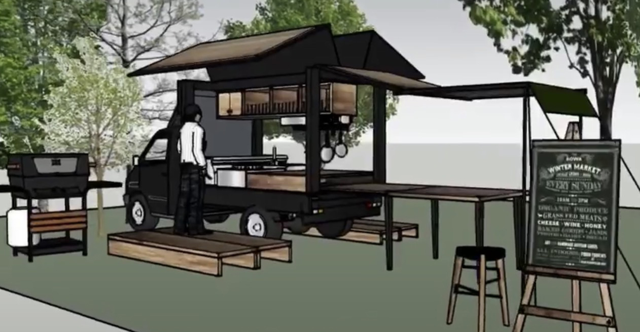 全台第一部「好好吃故事車」將依循節氣，邀請名廚坐鎮，繞著台灣趴趴走。（翻攝自好好吃故事車設計圖）