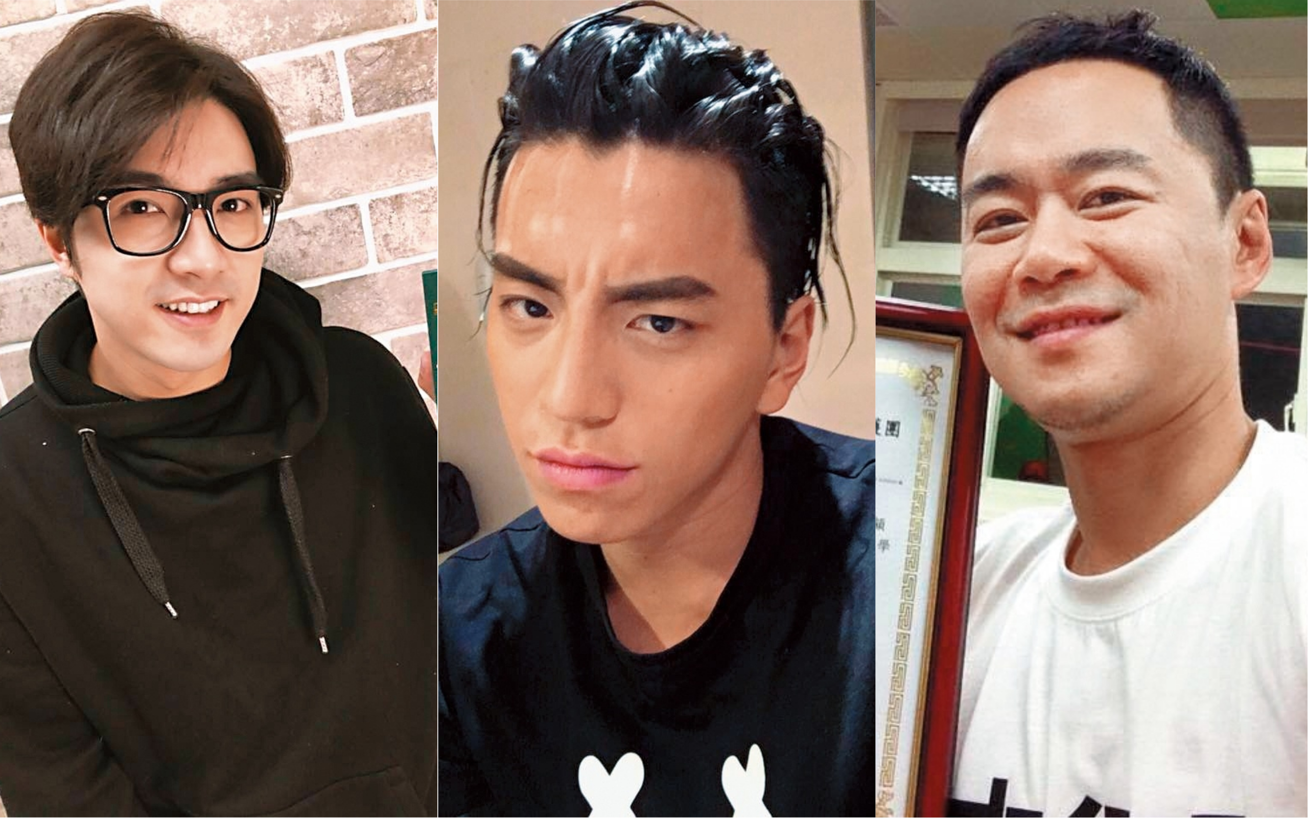 賀軍翔（左起）、王大陸、張承中皆有夜唱後「續攤」的前例。