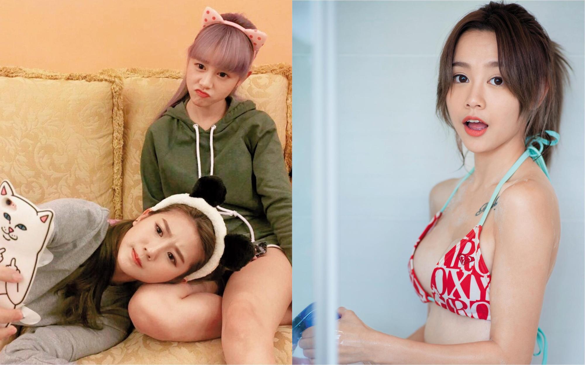 四葉草(左)與何念兹(右)在台同住女子宿舍,兩人時不時玩自拍,也都會各自買美食分享。(Red People提供)