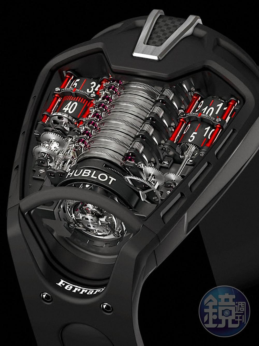 2013年HUBLOT發表了「La Ferrari」 50日鏈陀飛輪腕錶，締造了多日鏈腕錶的最新記錄！